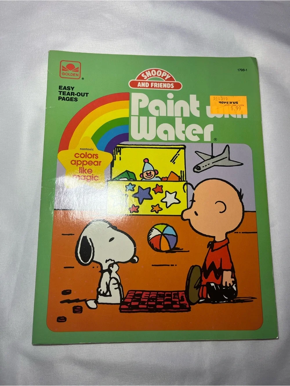 Vintage 1987 Snoopy & Friends Peanuts Paint With Water Book Charles Schulz New